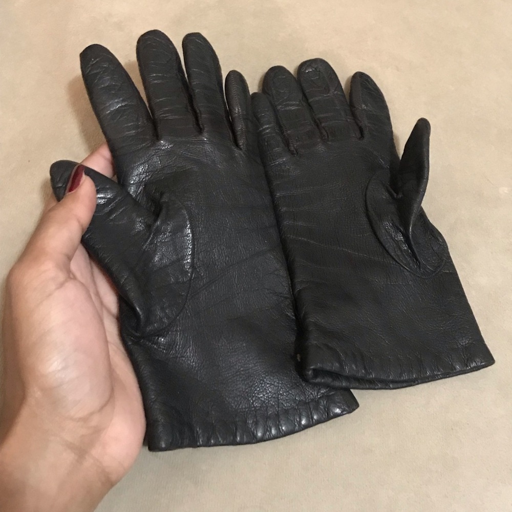 BERGDORF GOODMAN - Leather gloves, cashmere lining